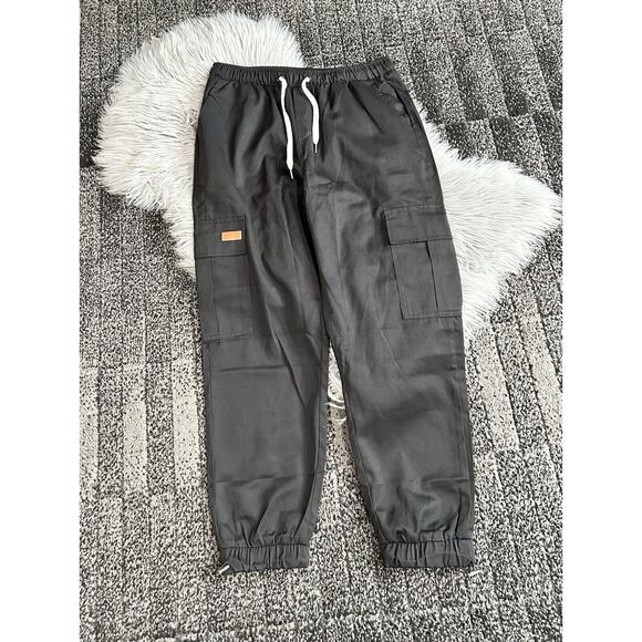 Unbranded Other - Mens Patched Detail Flap Side Drawstring Waist Cargo Pants Size XL